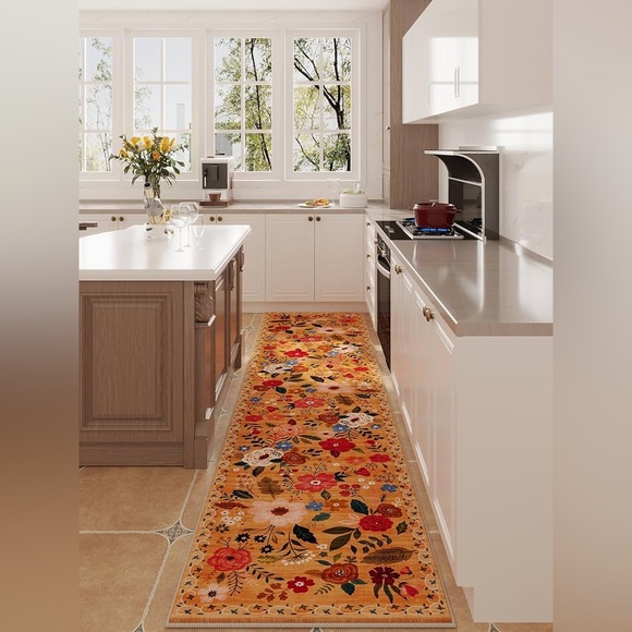 🆕 Floral Boho 10’x2’ Runner Area Rug - Picture 4 of 11